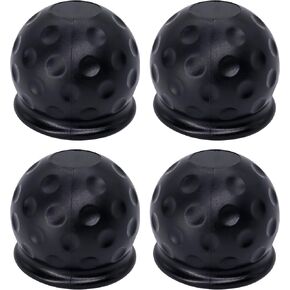 HiSport 4-Pack Universal Trailer Hitch Ball Covers - 2" Rubber Towing Ball Protectors for RV, Truck, Boat, Caravan - Weather-Resistant Dustproof Protective Caps