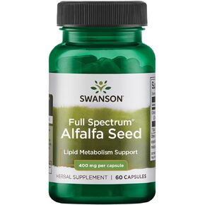 Swanson Full Spectrum Pexy Alfalfa Seed 400 Milligrams 60 Capsules