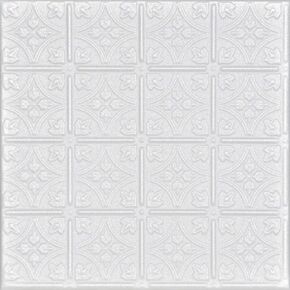 à la maison سقوف R125 Emma's Flower Foam Foam Glue-Up Bylize (21.6 قدم مربع/حقيبة) ، حزمة من 8 ، أبيض عادي