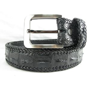 Genuine Crocodile Alligator Backbone Skin Leather Casual Handmade Belt 46" Long