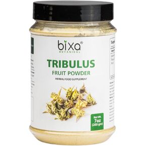 Bixa Botanical Tribulus terrestris مسحوق (Gokshura/Gokhru) - 7 أوقية | ملحق العشبية | خالية من الغلوتين ، غير المعدلة وراثيا ، معالجة البخار ، نباتي ، 100 ٪ نقية.