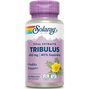 SOLARAY Guaranteed Potency Tribulus Fruit Extract, Veg Cap (Btl-Plastic) 450mg | 60ct