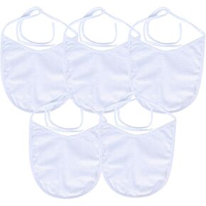 Tracheostomy Neck Stoma Cover,Breathable Laryngectomy Cover for Tracheotomy Care,Tracheal Care Supplies-Adjustable Neck Trachea Protector (White-5PCS, Large)