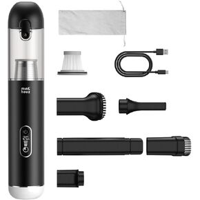 Car Vacuum Portable Cordless - 20000PA High Power Handheld Vacuum with LED Display, 2.5H Fast Charging Up to 45 Mins of Runtime, Hand Vac Cordless Rechargeable for Car Home Corner Cabinet