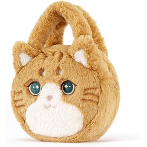 Lazada Cat Plush Handbag for Kids Soft Kitty Handbag Kids Cat Hand Handbag Higrics for Girls Brow7 بوصة