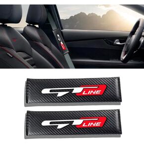 2PCS Carbon Fiber Texture seat Belt Covers Compatible with Picanto Proceed Rio K5 Sportage Stinger Soul GT Line seat Belt Shoulder Pads