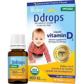 Ddrops Baby 400 IU, Vitamin D, 90 Drops 2.5mL (0.08 Fl. Oz (Pack of 1))