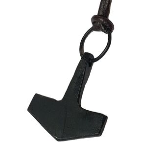Artizanstore اليد المزورة الصلب Thors Hammer Mjolnir قلادة Viking المجوهرات