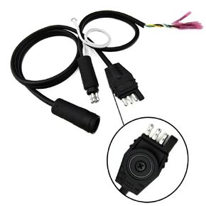 4 Way Flat Heavy Duty Magnet Plug / 6FT - 4 Wire Plug-N-Play, Hardwire Trailer Cord (Wiring Harness) for 4 Pin RVs, Campers, Equipment, Dump, Boat Trailers
