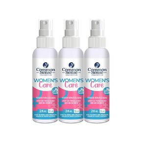 Women’s Care Intimate Cleansing Spray by Smart Common Sense, Feminine Hygiene, Long-Lasting Odor Control, 3 Pack (2 fl. oz)
