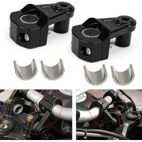 PSLER 2 Inch Pivot Handlebar Risers - Motorcycle Universal Handlebar Mount Handlebar Risers for 22mm 7/8"and 28mm 1-1/8" Handlebar Clamp,Black