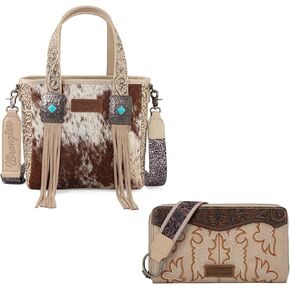 Wrangler Tote Bag with Wristlet Wallet Set for Women