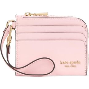 kate spade new york Devin Saffiano Leather Coin Card case Wristlet, Pastry Pink