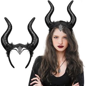 Black Devil Horn Halloween headband Head band party supplies party Decoration Costume Headwear Hair Accessories for Women Girls