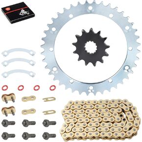 520V-X X-Ring 92 Link Drive Chain & Sprocket Bolt Kit Compatible with Yamaha Raptor 660 YFM660R 2001-2005