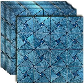 10 Sheets Peel and Stick Backsplash Tile, Self-Adhesive Mosaic Tile, Stick on Kitchen, Bathroom Vanities, Fireplace Décor, Laundry Table (10, Lasing Bronze) (10, Lasing Bronze)