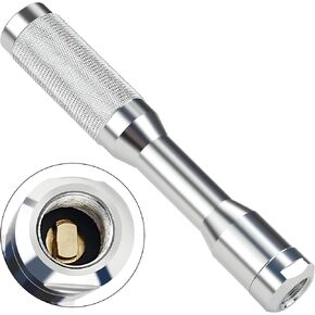 Large Bore Lock-On Air Chuck with 1/4" NPT Female Thread, Straight Long-Reach for Tires with Large Bore and Super Large Bore Valves