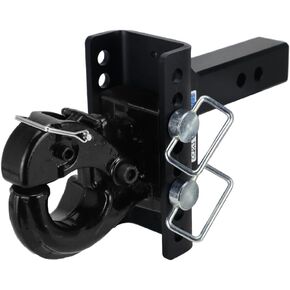 Shocker XR Adjustable Channel Pintle Hitch, Fits 2" Hitch 1" Rise/7" Drop