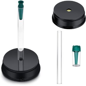Crystal LED Base & Lens Lens Insertion Stand-وضع العدسة الخالية من اليدين ، وصحة العدسة للتصلب ، RGP و Lestthetic Eyes-الاستهداف الدقيق والراحة المتنافسة (البطاريات غير المدرجة)