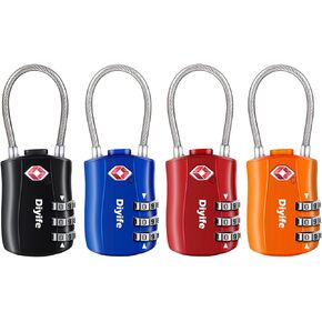 TSA Luggage Locks, [ Zinc Alloy Version][2 Pcs] Diyife TSA Approved Luggage Lock 3-Digit Re-settable Combination Lock, Code Lock for Travel Suitcase Luggage Bag Lockers (Black)