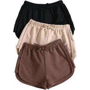 Shenhe Girl's 3 Pack Bow Front Dolphin Shorts مرنة الخصر in Saudi Arabia
