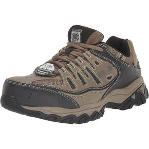 Skechers Men Men's Cankton Steel Toe Shoe - مصنفة مخاطر كهربائية ورغوة للذاكرة والحصى/الأسود وعرضها 11
