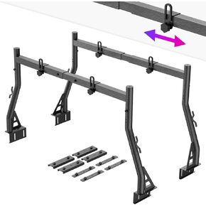 Universal Truck Bed Rack, fits Most Truck beds from 46" to 71" Wide, for Kayaks, Surfboards, Lumber, ladders, no Drilling Required, 800 lbs Load Capacity