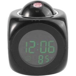 Projection Alarm Clock, Digital Voice Report Alarm Clock, LED Clock with Voice Talking for Bedside, Office