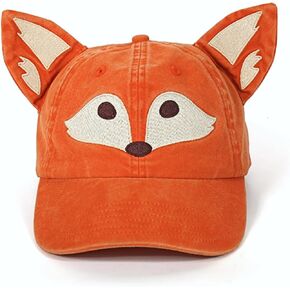 InnoBeta Fox Gifts Cap for Women, Cute & Funny Fox Hat with Ears Design Adjustable Embroidered Animals Baseball Cap Gifts for Birthday, Christmas