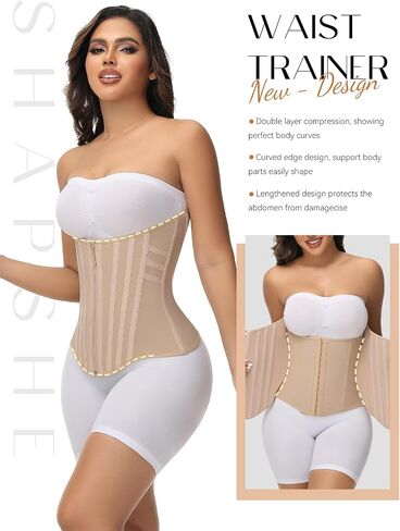 SHAPSHE Waist Trainer for Women Tummy Control Waist Cincher Corset Sport Workout Body Shaper Postpartum Belly Band Gym in Saudi Arabia