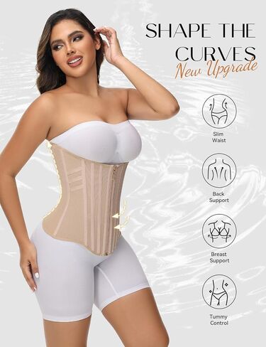 SHAPSHE Waist Trainer for Women Tummy Control Waist Cincher Corset Sport Workout Body Shaper Postpartum Belly Band Gym in Saudi Arabia