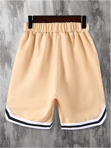 Floerns Boy's Paisley Print Elastic Contarn Contrast Trans Shorts in Saudi Arabia