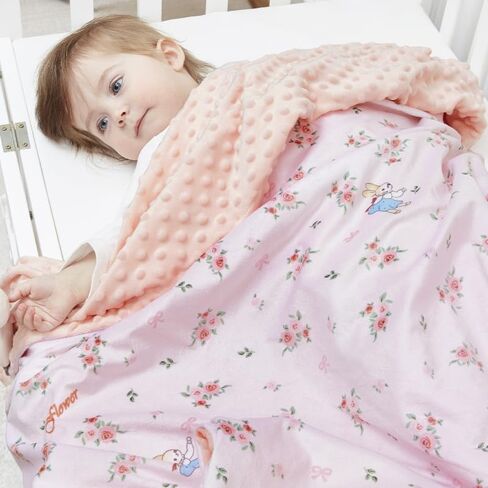 QSTEHEML Baby Blankets Super Soft for Girls, Minky Lightweight Blanket with Double Layer Unisex Newborn Personalized Travel Blanket for Toddler Nursery, Pink Elephant, 30X40 Inches in Saudi Arabia