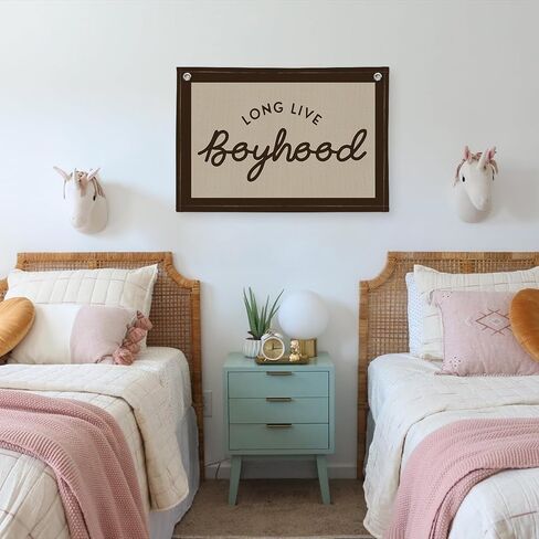 Boys Room Decor, Brothers Make The Best Friends, Canvas Banner Wall Hanging Banner Flag Decor for Nursery Classroom Playroom Kids Room in Saudi Arabia