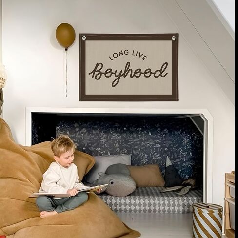 Boys Room Decor, Brothers Make The Best Friends, Canvas Banner Wall Hanging Banner Flag Decor for Nursery Classroom Playroom Kids Room in Saudi Arabia