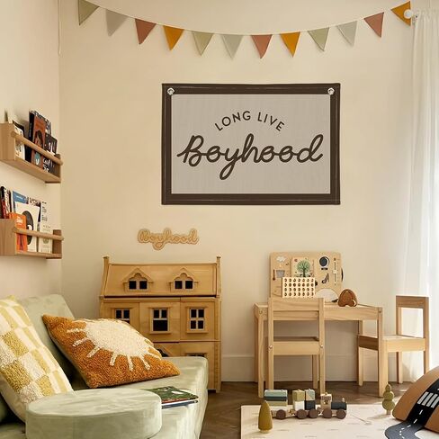 Boys Room Decor, Brothers Make The Best Friends, Canvas Banner Wall Hanging Banner Flag Decor for Nursery Classroom Playroom Kids Room in Saudi Arabia