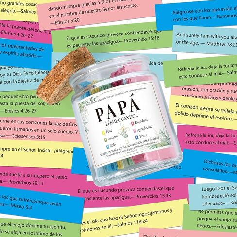 Dad Gifts for Father's Day - 5Pcs Christian Gifts for Dad Husband, Daddy Birthday Christmas Presents from Son Daughter Wife, Inpirational Bible Verse Jar, Bracelets, Keychain, Ribbon, Card in Saudi Arabia