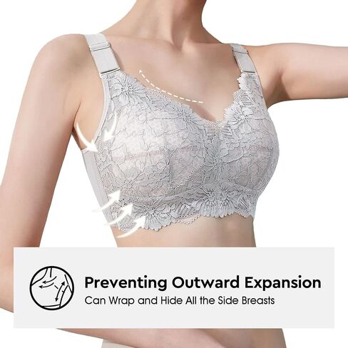 Ailivin No Wire Plus Size Compleice Coverage Full Limitizer Bra مريح صدرية المرأة in Kuwait