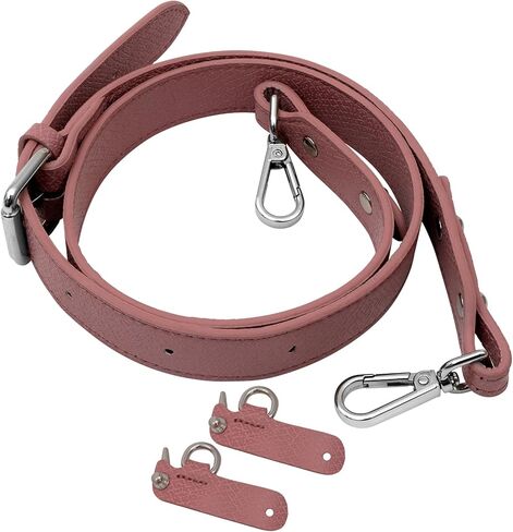 Upgraded Leather Mini Bag Strap, Adjustable Crossbody Replacement Strap, Anti-Slip Shoulder Strap with Buckles, Compatible with Longchamp Handbags & Mini Bags-Brown L in Kuwait