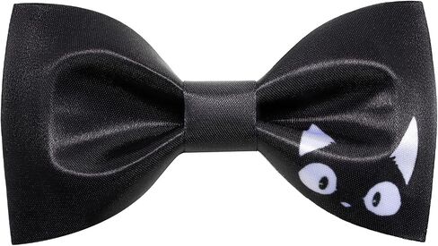 Mens Black Bow Tie Matte Satin Silk Adjustable Solid Pre-tied Bow Ties for Men with Gift Box in Saudi Arabia