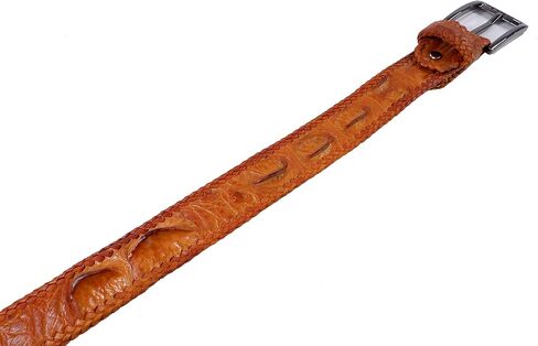 Genuine Crocodile Alligator Backbone Skin Leather Casual Handmade Belt 46" Long in Saudi Arabia