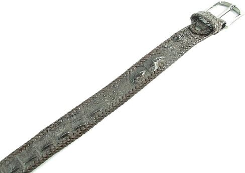 Genuine Crocodile Alligator Backbone Skin Leather Casual Handmade Belt 46" Long in Saudi Arabia