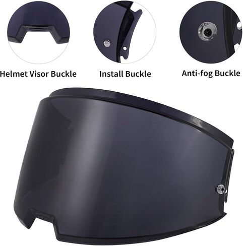 VCOROS Helmet Shield Replacement, For Advant Flip up Modular Helmet Visor Accessories (Chrome Red) in Saudi Arabia
