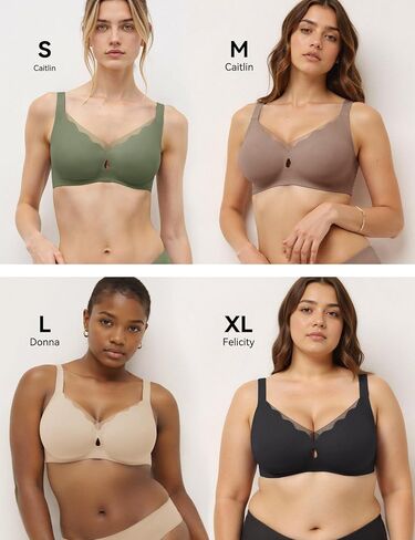 LUCKMEEY Bras for Women No Underwire Wireless Mesh Seamless T-Shirt Bra Full Coverage Push up Comfortable Everyday Bra in Saudi Arabia
