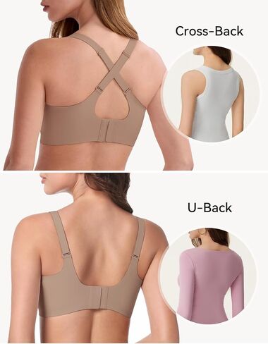 LUCKMEEY Bras for Women No Underwire Wireless Mesh Seamless T-Shirt Bra Full Coverage Push up Comfortable Everyday Bra in Saudi Arabia