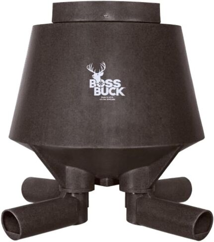 Boss Buck Hunting Durable Lightweight Plastic Windproof Waterproof Gravity Feed Deer Post Feeder with 4 Removable Tubes and Lid in Saudi Arabia