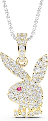 نجم الكلب بني قلادة للرجال جولة moissanite الهيب هوب 14K الذهب مطلي 925 الفضة الاسترليني (اللون D ، vvs1) in Kuwait