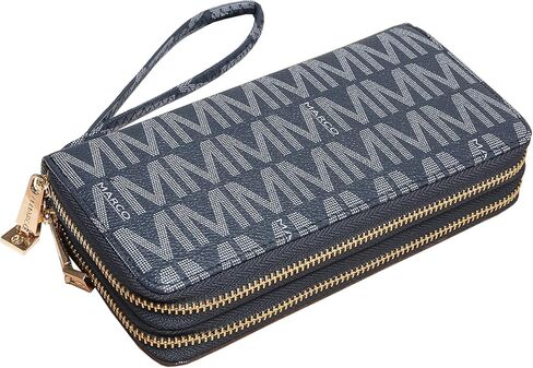 MKP Collection Womens Fashion Zip onteal Wallet Long Purse Card Card حامل Bifold Bifold Ladies Cluth Wristlet Wrist Strap in Kuwait