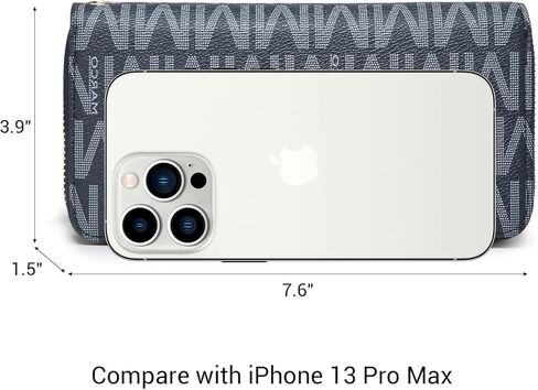 MKP Collection Womens Fashion Zip onteal Wallet Long Purse Card Card حامل Bifold Bifold Ladies Cluth Wristlet Wrist Strap in Kuwait