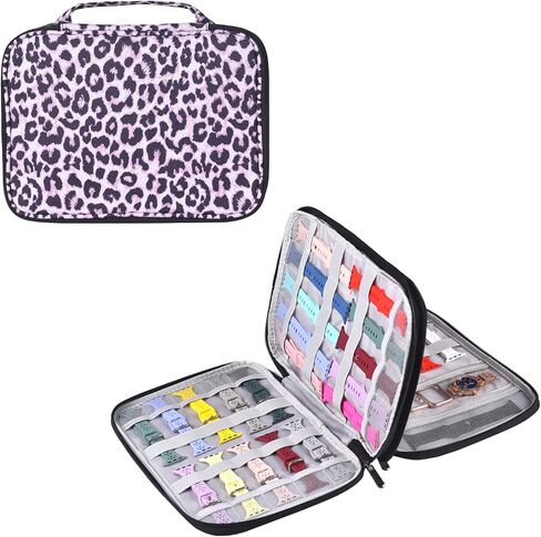 شاهد حالة تخزين فرقة Watch Watch Band Organizer Bag Watch Case وحامل الحامل الحامل الحامل الذي يتوافق مع 35 حلقات وملحقات in Kuwait